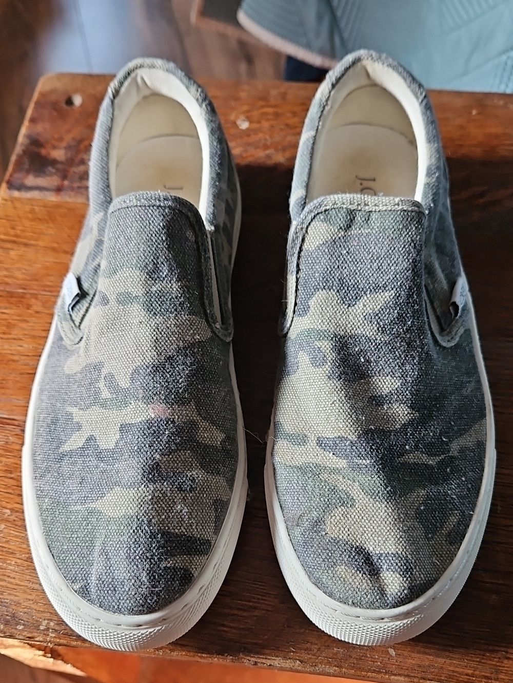 J Crew Camouflage Slip-On Sneakers - Green Camo Size 7